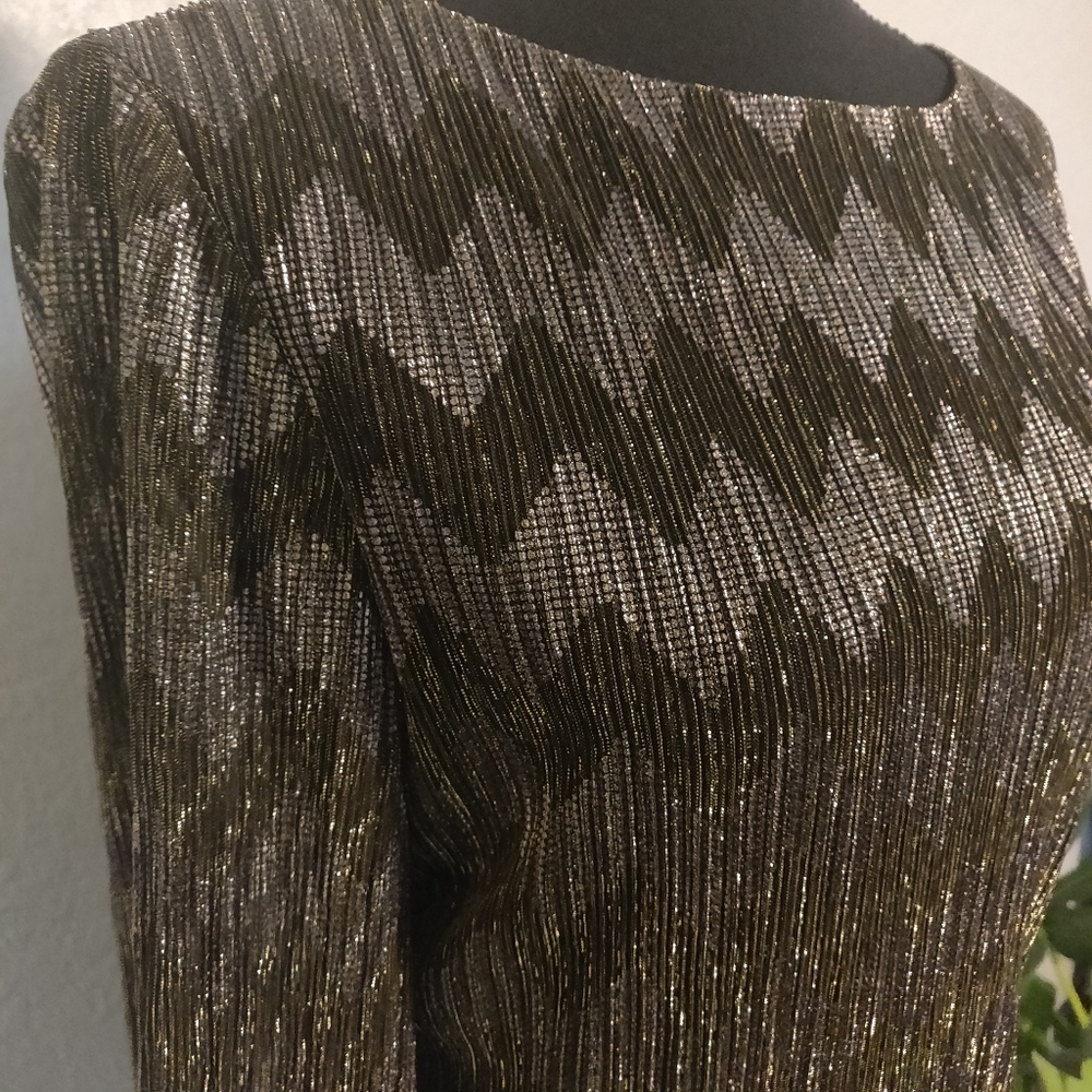 Banana Republic women's metallic cocktail dress 12 - Picture 6 of 6